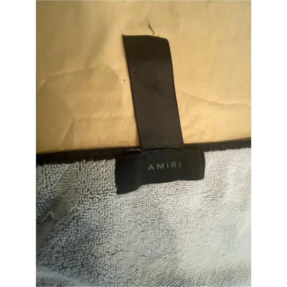 AMIRI Black Towel with White Logo